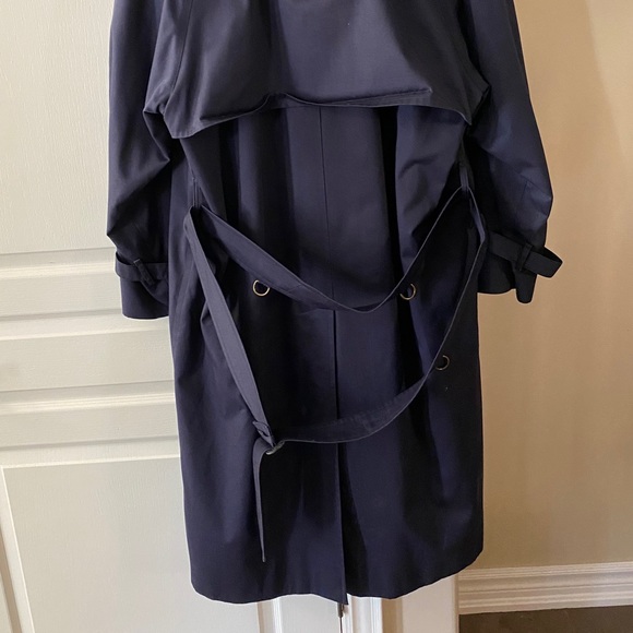 Mens Burberry Navy Trench Jacket with wool inner coat - Picture 5 of 15